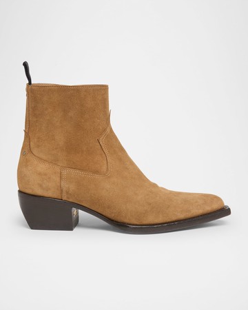 Men's Debbie Suede Side-Zip Ankle Boots
