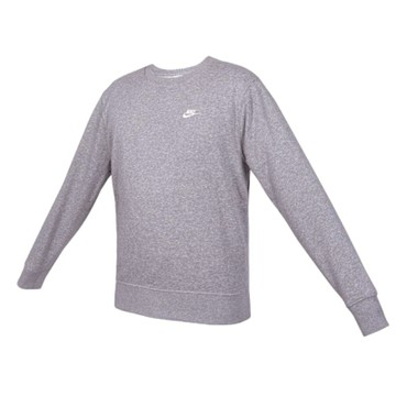 NIKE 男長袖T恤-運動 上衣 休閒 慢跑 FN3889-063 麻花灰白