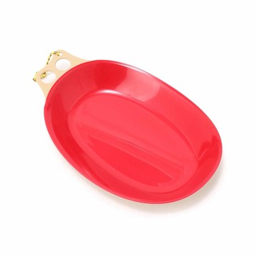 【CHUMS】Camper Curry Plate露營咖哩盤 米/紅-CH621732B053