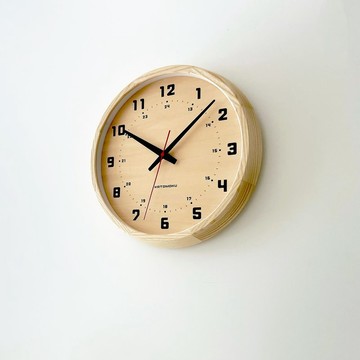 KATOMOKU muku clock 8  (km-81NA)  膠合板錶盤 掛鐘 日本製