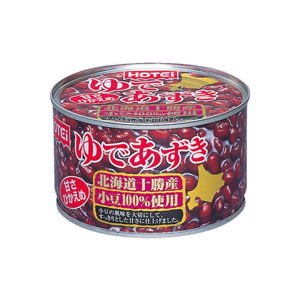 ホテイフーズホテイ　ゆであずき　北海道十勝産小豆100％使用　甘さひかえめ　430g　 1セット（3缶）　缶詰