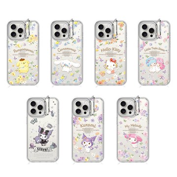 三麗鷗 iPhone 16系列軍規防摔隱形立架水晶彩鑽手機殼-多圖可選4