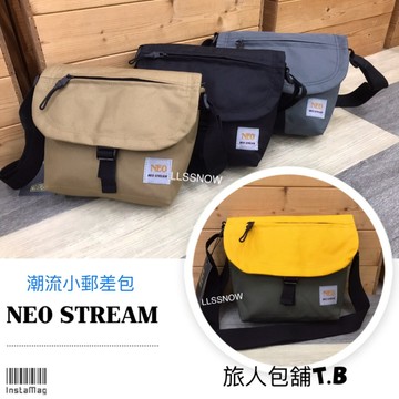 韓國品牌 Neo Stream 潮流休閒 小側背包 郵差包 斜背包 男生包包 尼龍側背包 側背小包 男生包包 側背小包