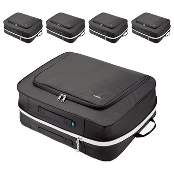 Branden 第二代體積縮小衣物壓縮袋 5入組  XL  炭灰色