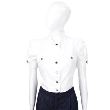 BLUGIRL-Folies 白色紅心款排釦棉質上衣(展示品)