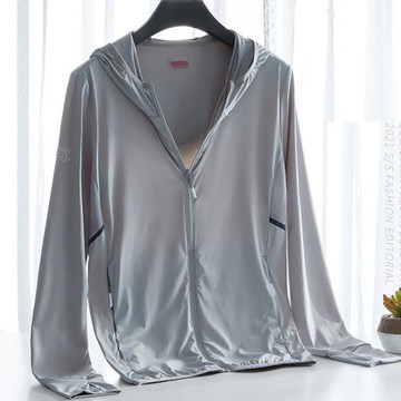 冰絲防曬衣男情侶夏季薄款連帽防紫外線皮膚衣速干透氣大碼防曬服