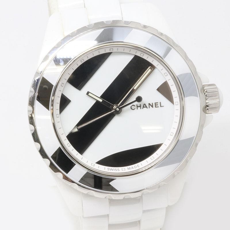 シャネル CHANEL J12 アンタイトル 世界限定1200本 H5582 シルバー/ホワイト文字盤  腕時計 メンズ