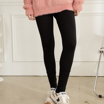 PLAYBOY - 不對稱斜邊印刷內搭褲 - 黑色/742-063-09-8