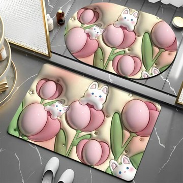 台灣出貨 水晶絨地墊 進門墊 浴室防滑墊 衛生間墊子 吸水腳墊 入戶墊 臥室地墊  軟地墊 吸水地墊 衛生間吸水腳墊