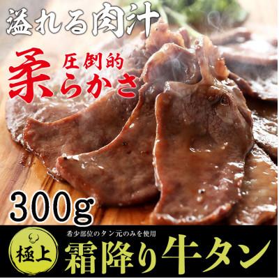 ふるさと納税 舞鶴市 厚切り 牛タン 焼肉 バーベキュー BBQ タン元 特製塩だれ付き 霜降り 牛タン 300g