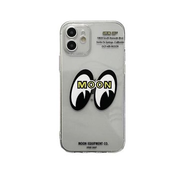 鐘鐘士多原創MOONEYES小眾美式透明手機殼適用于蘋果17/16/15/14/13/12/MAX