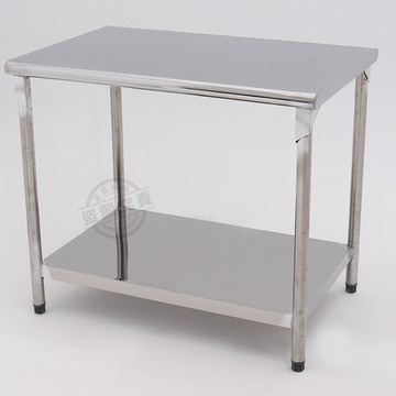 其他收納櫃架 【Abis】客製商品-豪華升級版60X90CM二層圓角304不鏽鋼桌/料理桌/工作桌/工作台/流理台(2尺X3尺)-1入