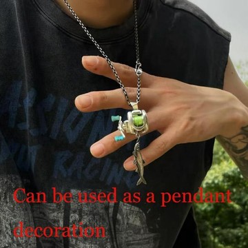 ✨動感 優選✨新款奇趣個性 迷你 路亞 Fishing Reel Jewelry Set線輪首飾套裝項鍊