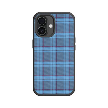 iPhone 16 SolidX 黑 - Pattern Play - 海軍藍格紋