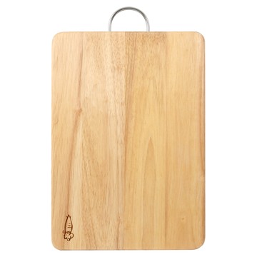Cook Charmy 不鏽鋼手把木頭砧板  43.5 x 27.5 x 1.5cm  棕色  1個
