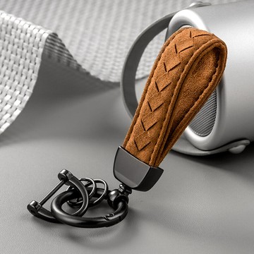 創意簡約手繩鑰匙扣掛件網紅個性汽車鏈時尚男女鎖匙圈環包包掛飾