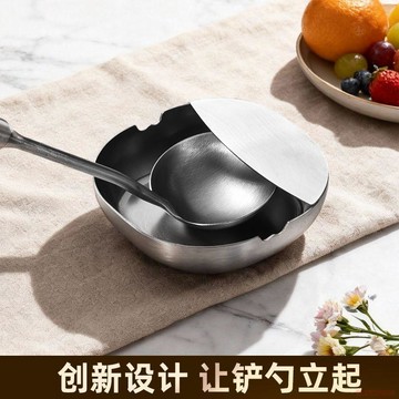 甄選好物🌈不鏽鋼湯勺架託鍋蓋鍋鏟架湯勺架高溫防燙鏟子勺子廚房檯面置物架