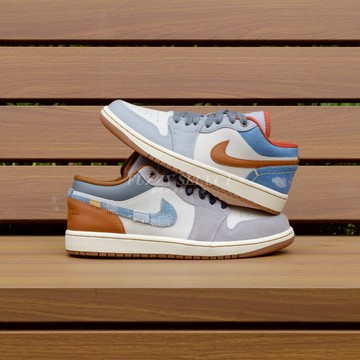 【逢甲FUZZY】Air Jordan 1 Low 單寧 牛仔 拼接 情人節 FZ5042-041 FZ5045-091