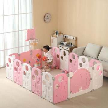 防護欄遊戲圍欄室內家用安全柵欄爬行墊學步摺疊圍欄