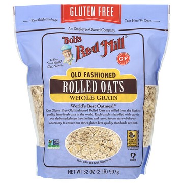 Bob's Red Mill, 經典輾制燕麥，全穀物，無麩質，32 盎司（907 克）