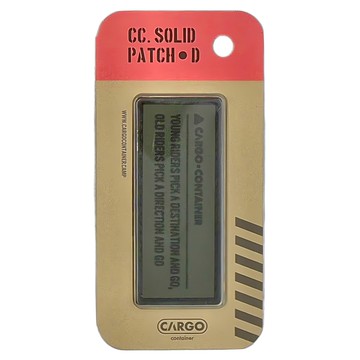 CARGO container 工業風徽章 CC. SOLID PATCH.D  D款 軍綠色  1個