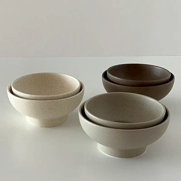 韓國 polaathome Earth 大地系列 陶瓷餐碗 L（三色） - 深棕