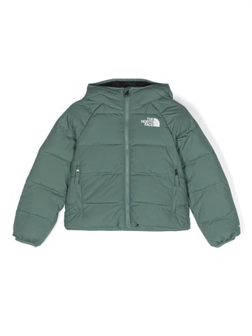 The North Face Kids - logo-print padded jacket - kids - Polyester/Polyester/Feather Down - XL - Green
