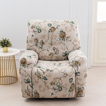 全包彈力印花牛奶絲搖椅沙發跨境躺椅套芝華士單人沙發套四季通用