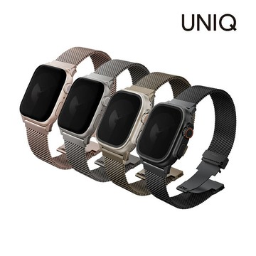 UNIQ 新加坡 Dante Pro 不鏽鋼米蘭磁扣錶帶42/41/40mm-黑