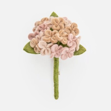 GRY&SIF羊毛氈擬真花插繡球花 粉