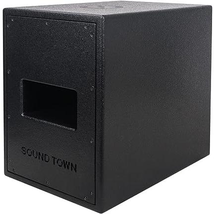 Sound Town Line Array Column PA DJ Speaker System with One x 8-inch Powered Subwoofer w DSP and Speaker Output, One x 3-inch Line Array Column Spe