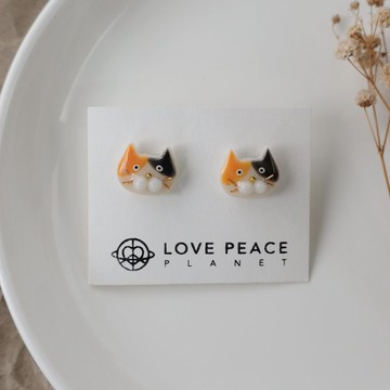 貓貓好朋友耳環 一般款 | 三花A