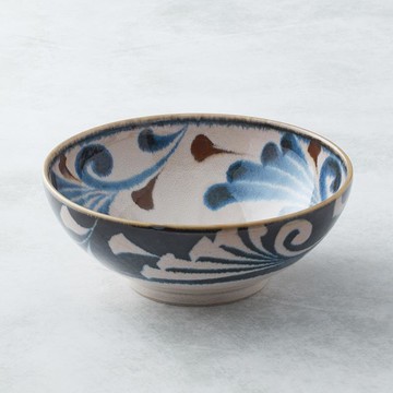日本美濃燒 - 筆青釉繪大碗 - 計3款 點打