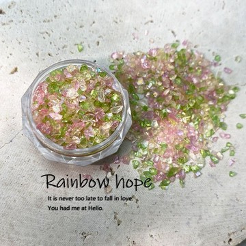 🌸台灣出貨🌸夏日款混色碎礦石國風偏光細閃幻彩碎石美甲飾品DIY流麻碎鑽手工