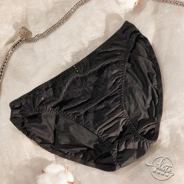 綻放香頌系列 蕾絲中腰三角褲 M-XL