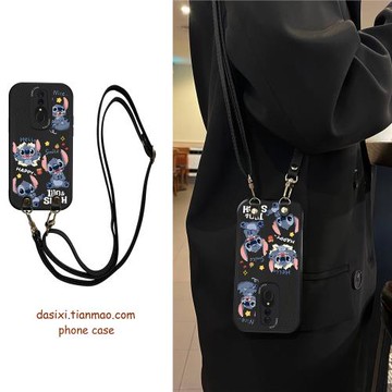 適用OPPOA9手機殼可愛個性史迪仔斜挎A5全包A11X硅膠k11x帶掛繩11x女k12x個性9s套K12網紅k7潮牌新款