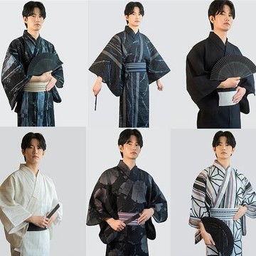 日本和服浴衣 男傳統款式棉質地 男士旅游拍攝服飾送腰帶 COS