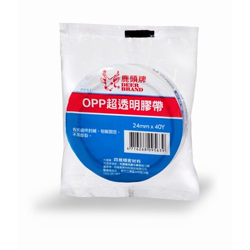 四維鹿頭牌 24mm*40Y OPP透明膠帶(PPS7)-單捲裝裝