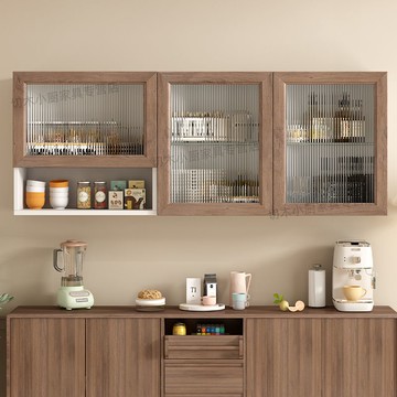 免運 開立發票 津朗墻上實木吊柜廚房臥室浴室掛墻式儲物柜陽臺柜網紅環保收納柜 快速出貨