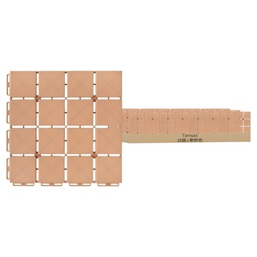 Tamsaa 高級磁磚式露臺組合木地板  軟棕色  18件