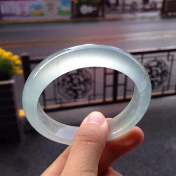 天然翡翠手鐲翡翠玉手鐲緬甸冰種正圈玉鐲子送女友老婆520情人節