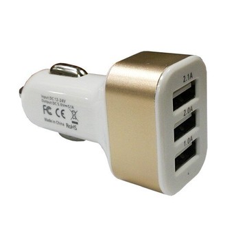 3孔USB車充 點煙頭 轉 3孔USB HD-7