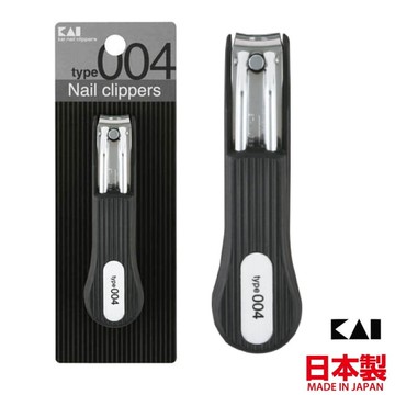 asdfkitty*日本製 貝印 type004 彎口指甲剪-M-黑色-指甲刀 指甲鉗 KE-0104-正版商品