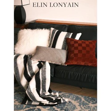 ELIN LONYAIN黑色組合抱枕沙發