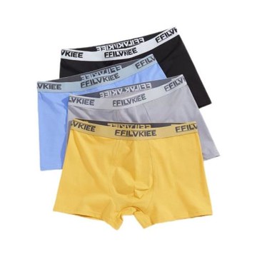 內褲男士抗菌內襠透氣中腰寬松褲衩大碼平角四角男青年時尚短褲