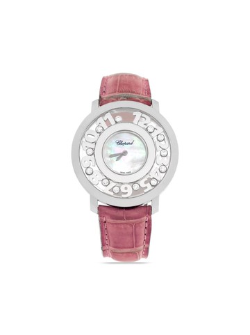 Chopard Pre-Owned - 2007 pre-owned Happy Diamonds 36mm - women - 18kt White Gold - One Size