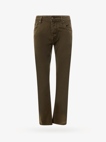 Regular slim fit cotton trouser with back pony-skin patch - JACOB COHEN - gender_Man