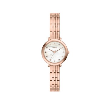 Heidi 晶鑽珍珠母貝女錶 玫瑰金不鏽鋼錶帶 26 MM ES5502