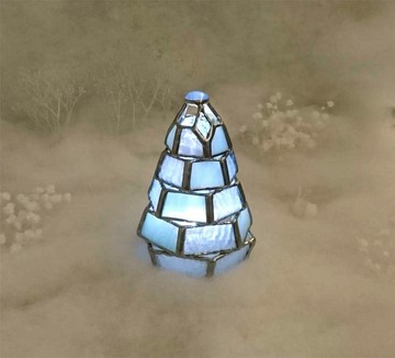【小塔樹燈/雪景版】彩色玻璃迷你燈（附LED燈）