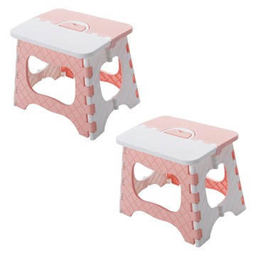 小麥購物 便攜式折疊板凳 L1059 小  粉色  2個